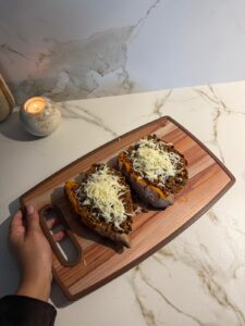 Protein Loaded Sweet Potatoes