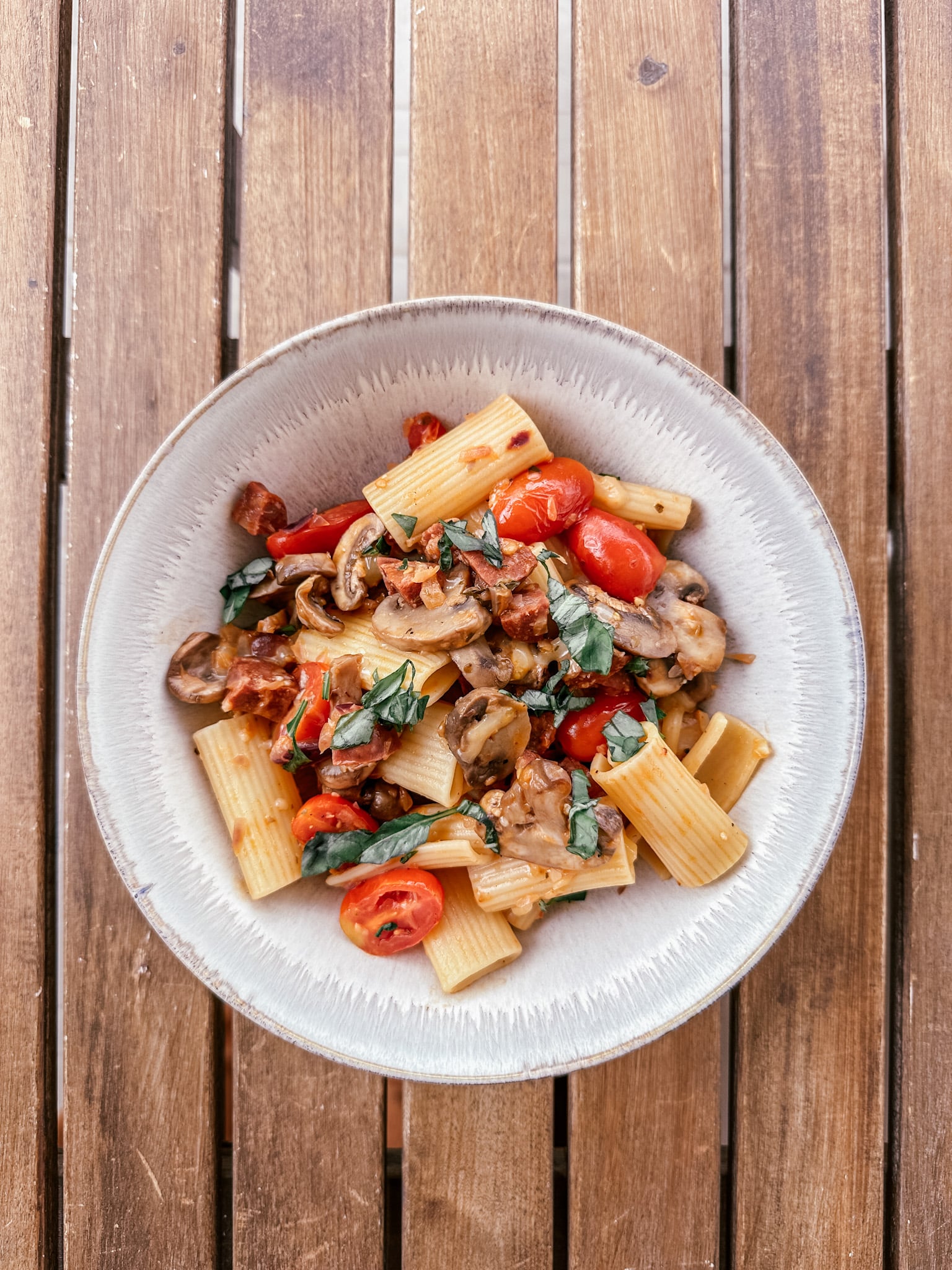 Chorizo &amp; Mushroom Pasta