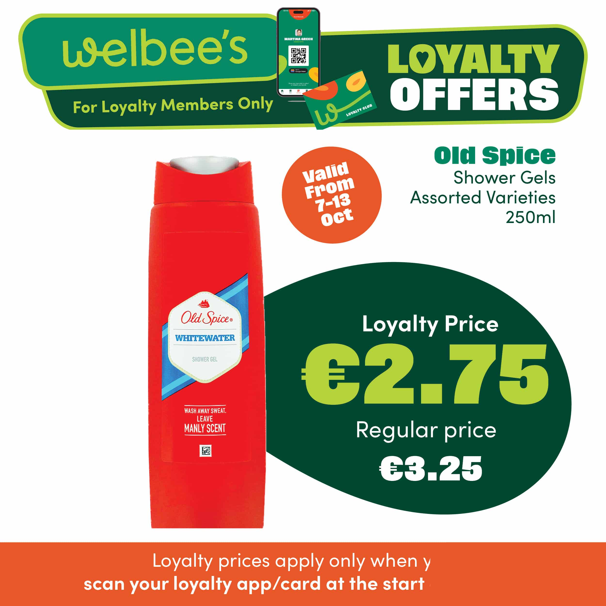 Old Spice Shower Gel Loyalty Offer