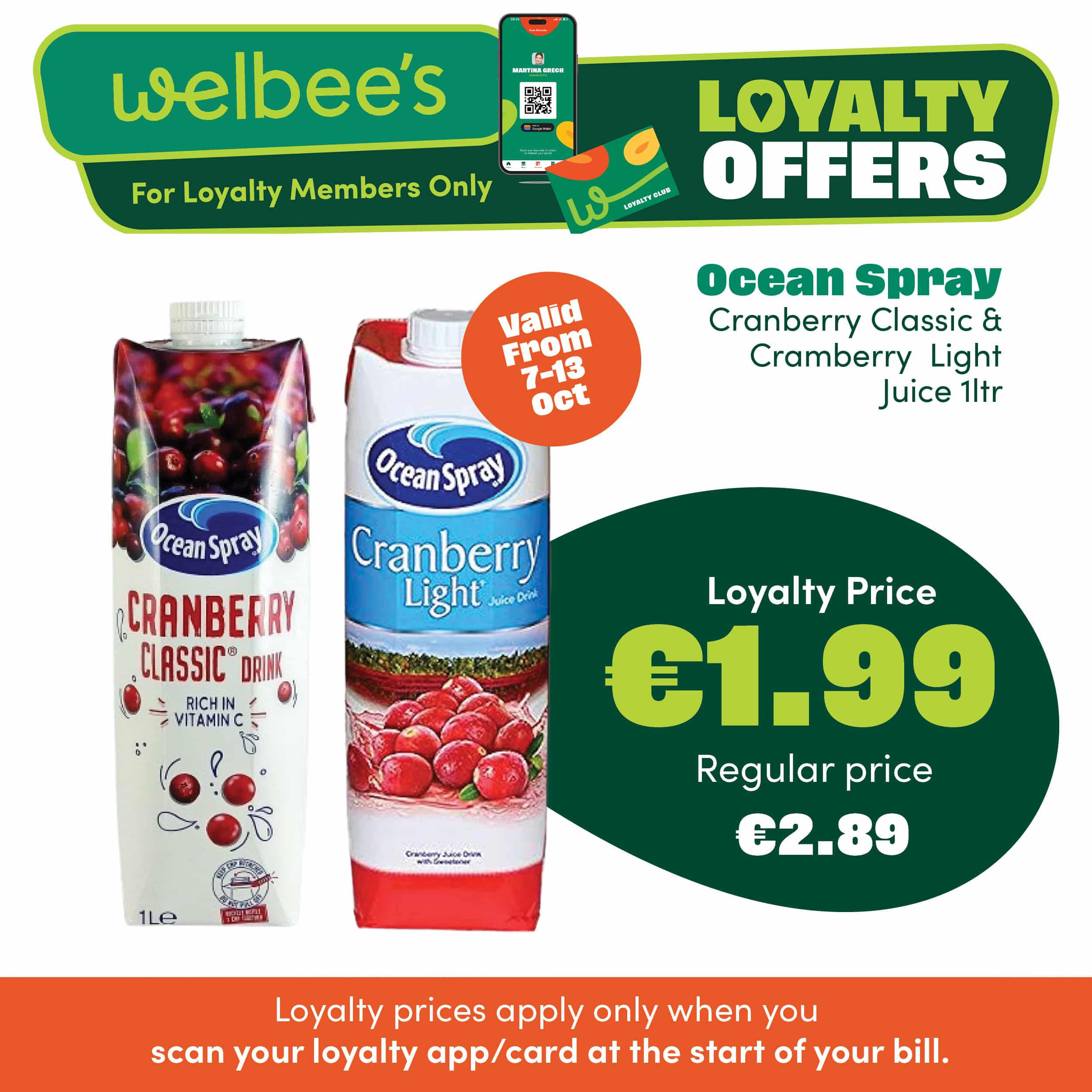 Ocean Spray Cranberry Juice Loyalty Offer