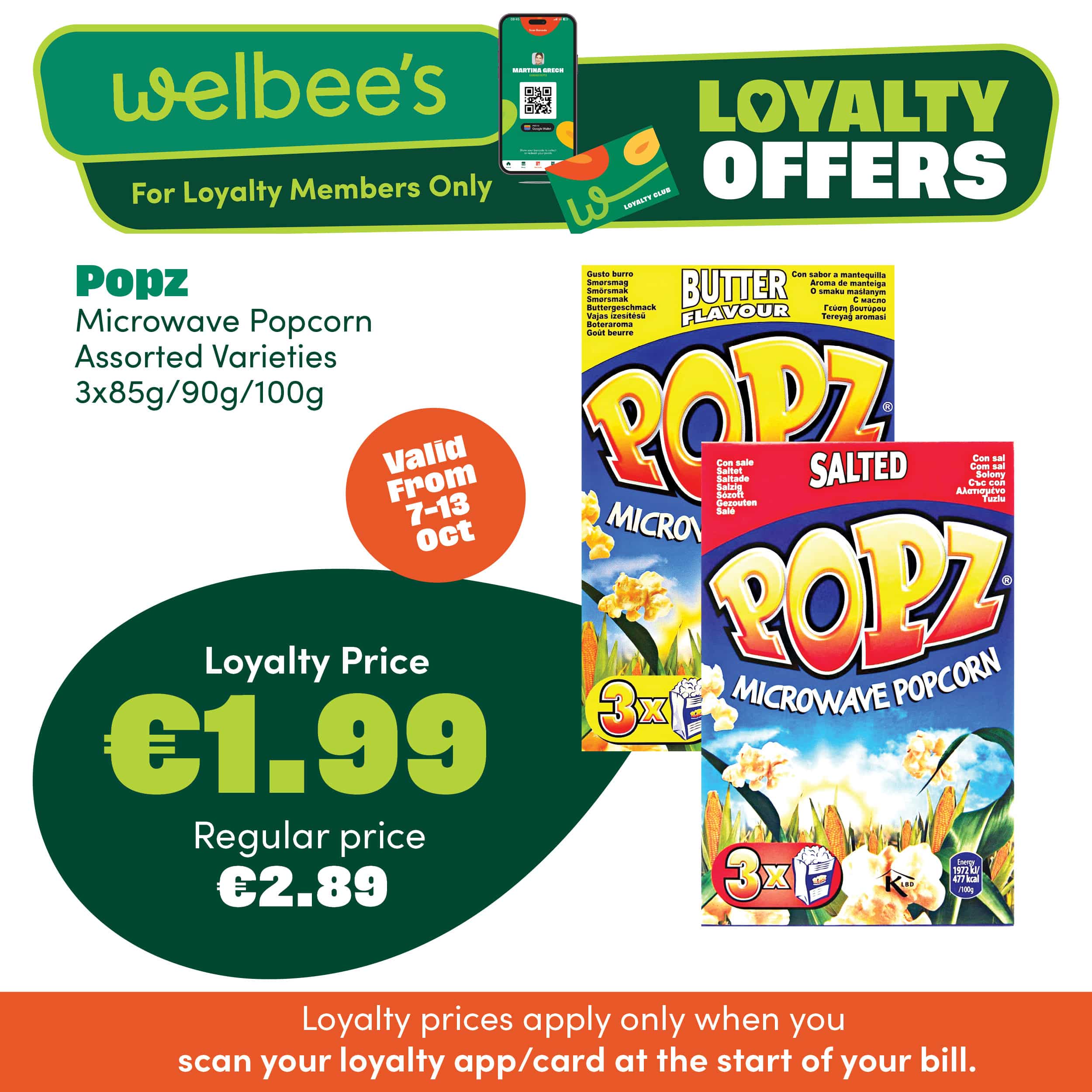Popz Microwave Popcorn Loyalty Offer