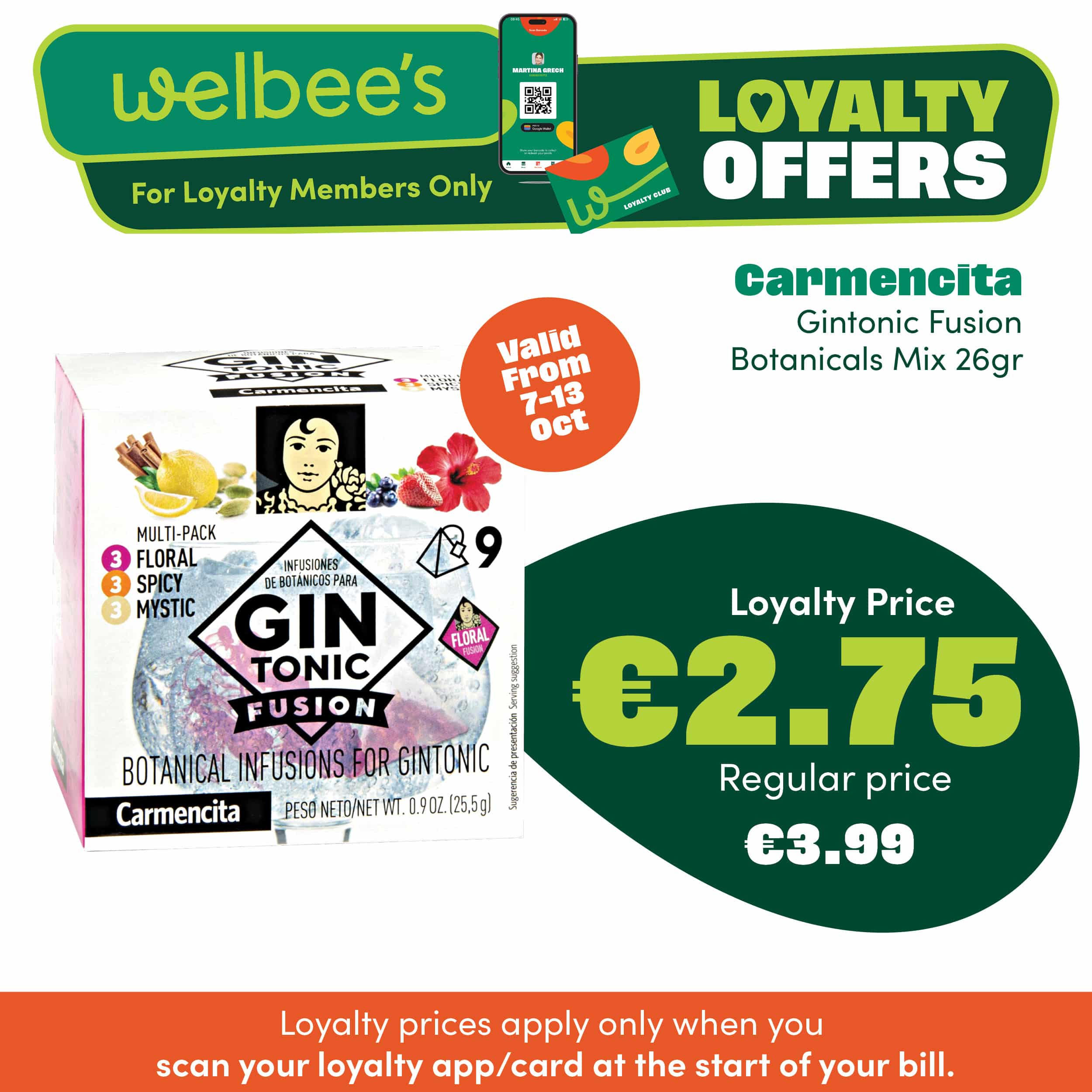 Carmencita Gintonic Fusion Botanicals Mix Loyalty Offer
